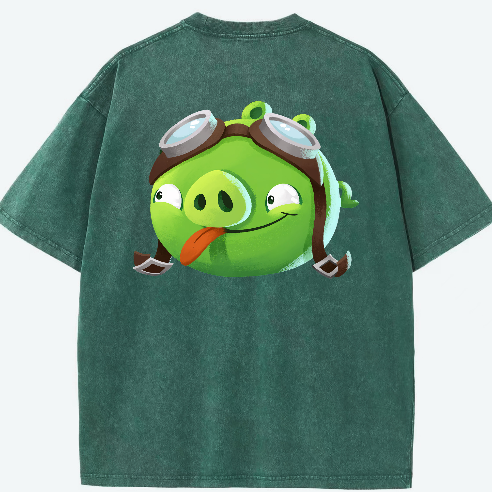 （画像用） Angry Birds アングリーバード 綿100% ヴィンテージ風 半袖Tシャツ（背面プリント）